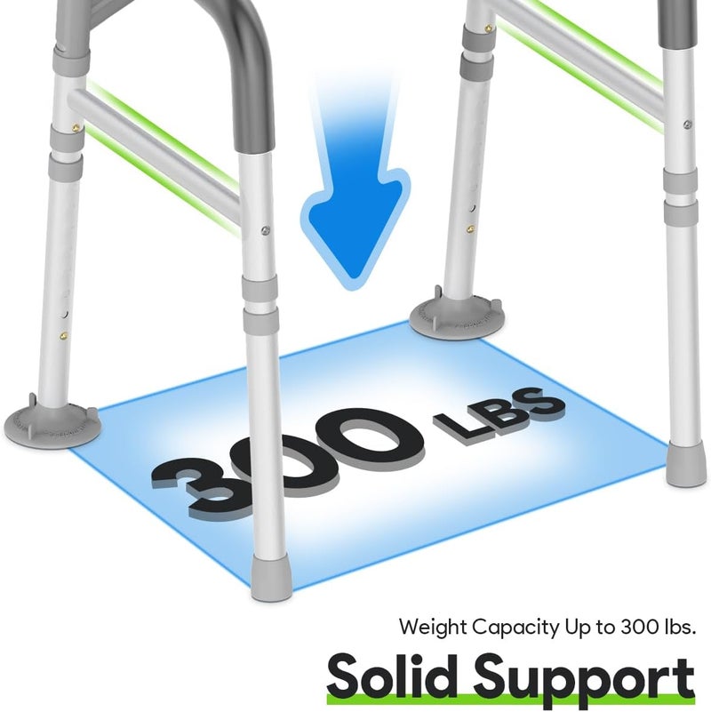 DELOG Toilet Safety Rails 300 lb - Adjustable Toilet Safety Frame & Rails, Toilet Safety Rail for Elderly Adults, Toilet Handles for Seniors, Toilet Bars for Elderly & Handicap (Gray) - Image 5